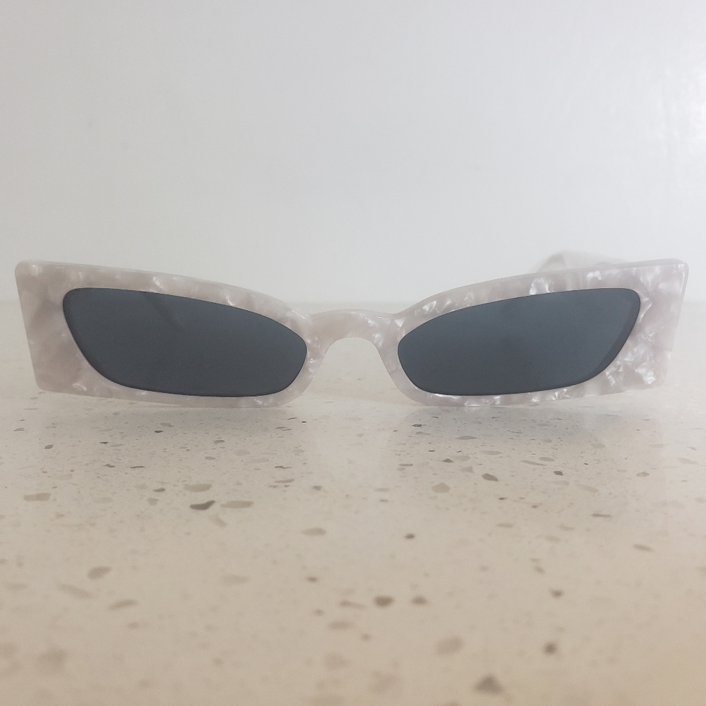 White cat eye sunglasses
